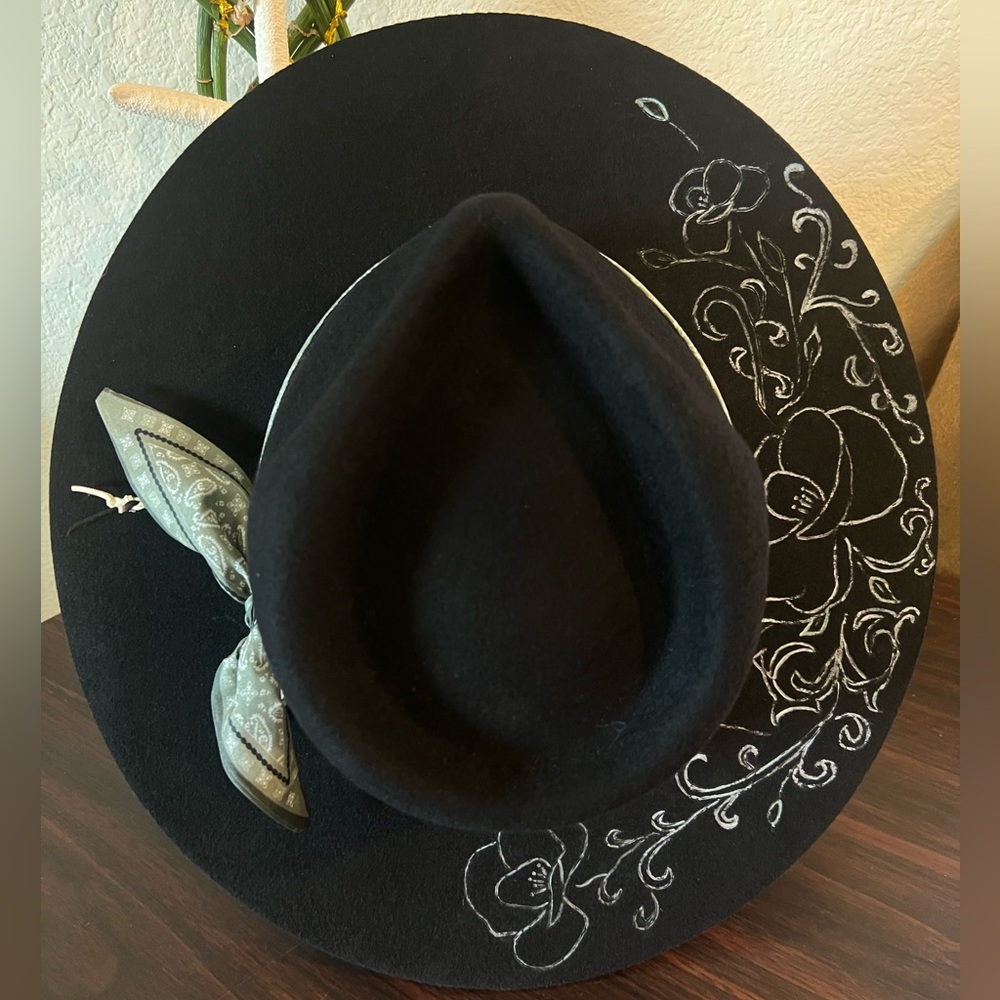 Custom Burned Black Lack of Color Hat - Picture 2 of 13